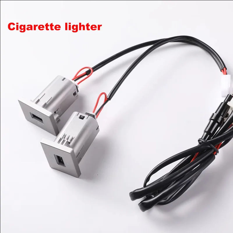 1pc 12V/24V Silvery PD car charger Socket QC3.0 Smart Fast charge USB connector for Ford Focus 2 2004-2010 mk2 Accessories