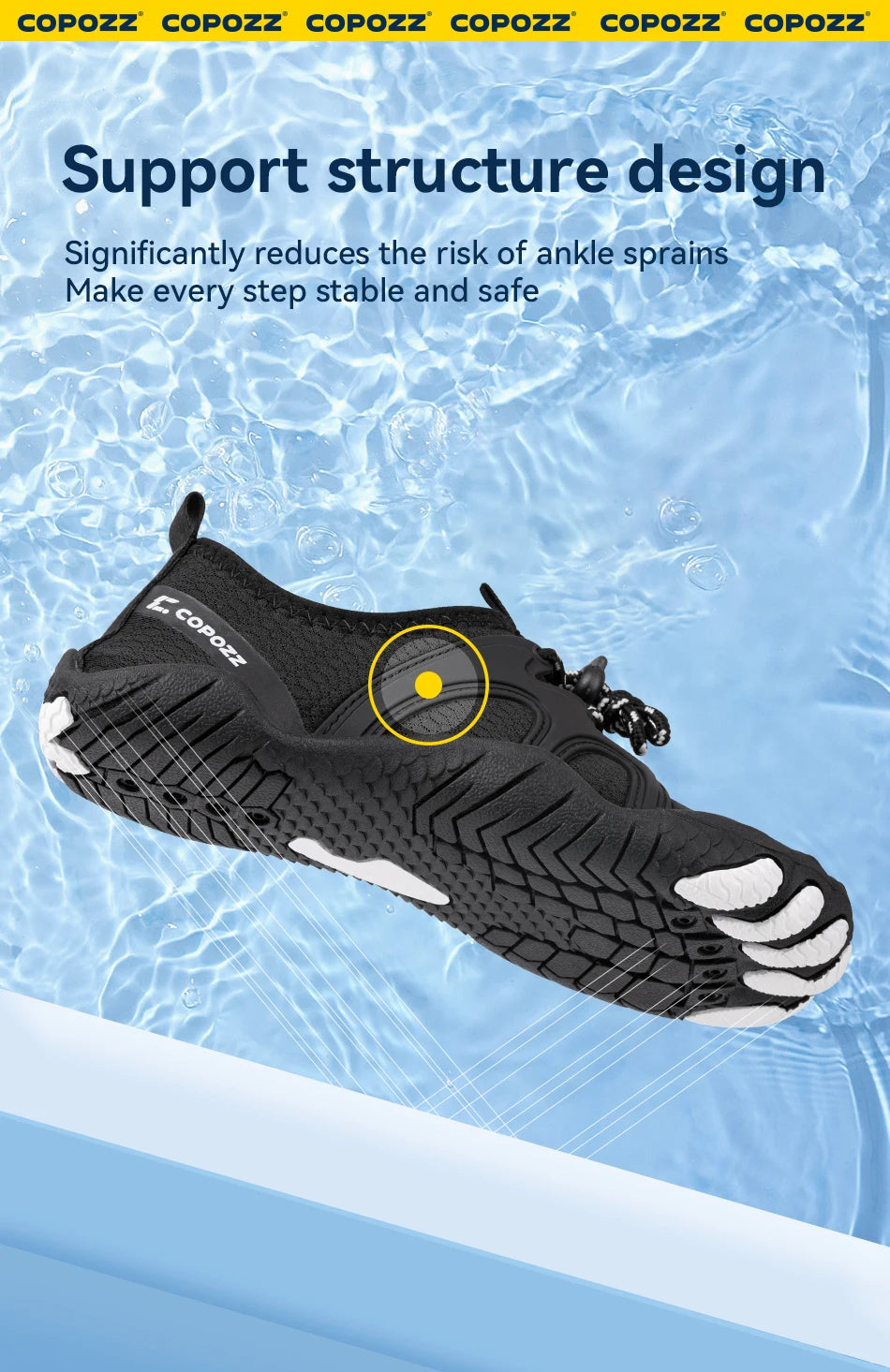COPOZZ Unisex Water Shoes Barefoot Shoes Outdoor Beach Water Sports Upstream Aqua Shoes Sport Running Fitness Non-slip Sneakers