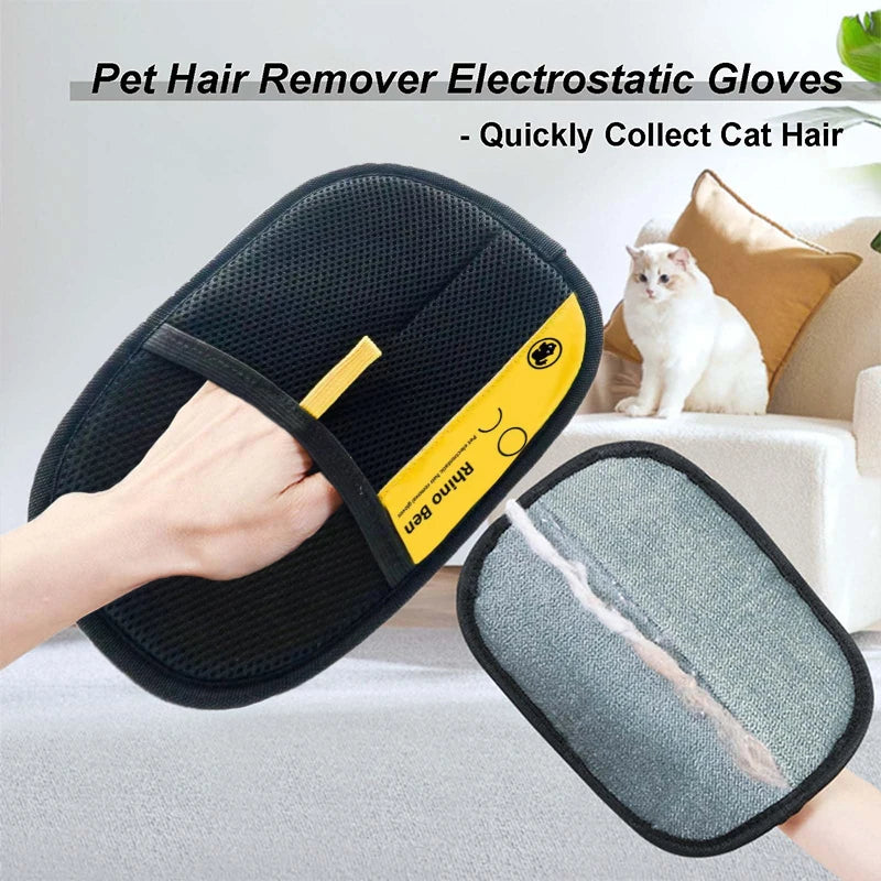 2025 Modern Electrostatic Gloves, Pet Hair Removal Tool for Cats & Dogs