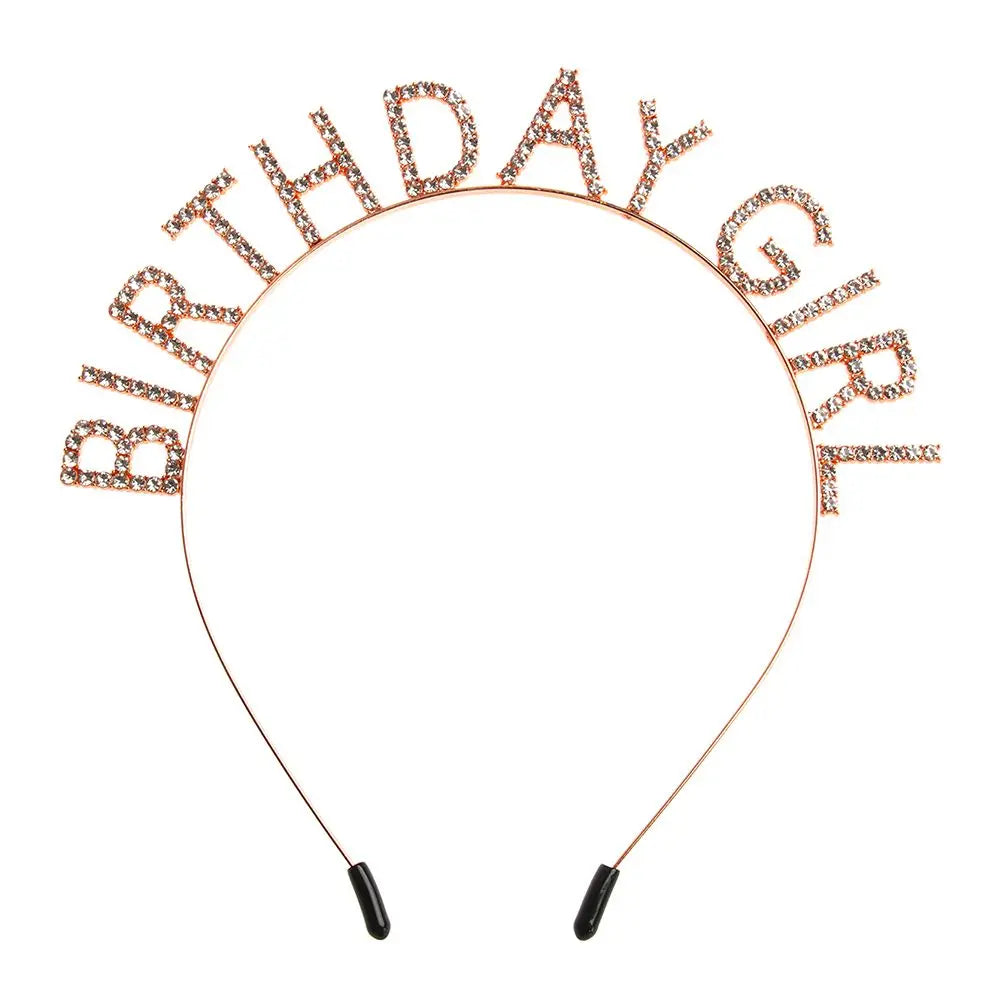 Fashion Metal Alloy Women Hair Hoop Birthday Girl Headband Birthday Party Tiara Princess Crown