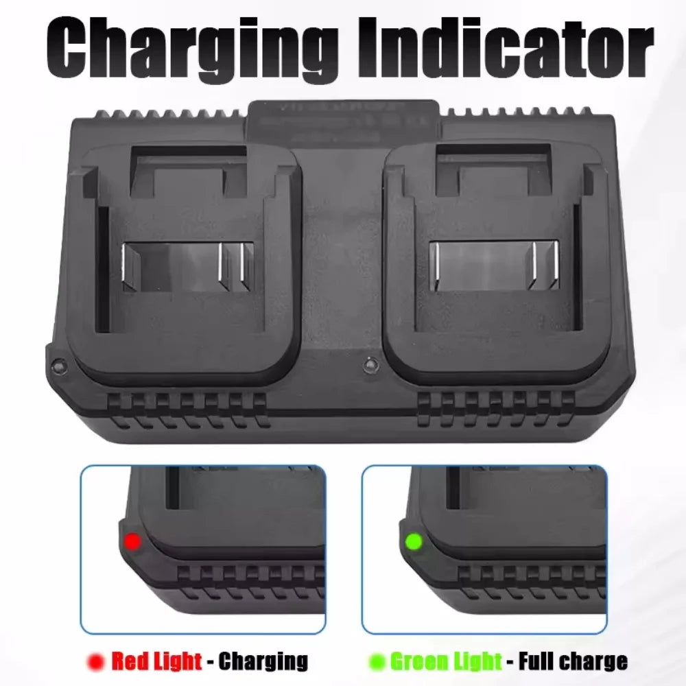 Dual Battery Charger For Makita BL1415 BL1815 BL1830 BL1850 US/EU Plug 18V 21V MAX Li ion Battery Charger 2 Slots Electronic Kit
