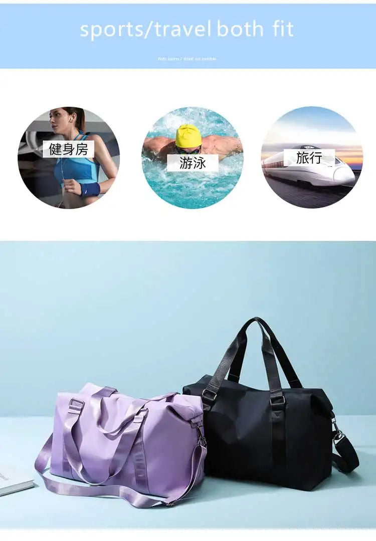 Large Travel Bag Women Tote Bag Handbag Waterproof Shoulder Bag Weekend Sports Gym Bag Female Personalized Custom Logo Pattern
