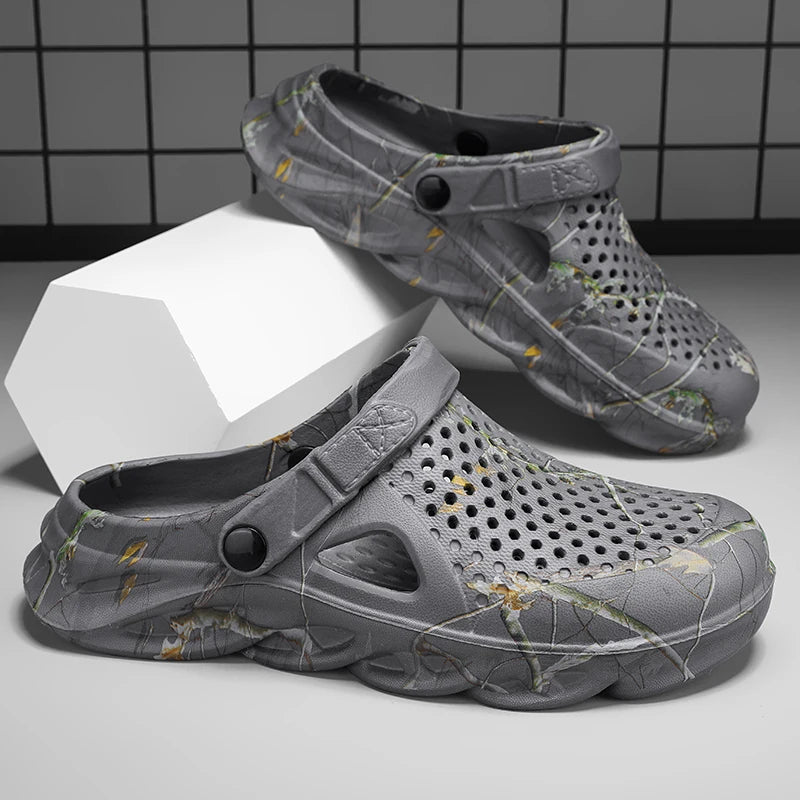 Men's Summer Sandals Clogs Men Women Breathable EVA Thick and Soft Sole Slippers Beach Water Shoes Couple's Clogs Big Size 47