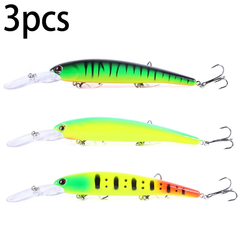 1pcs 16cm 20g Deep Diving Large Minnow Wobbler Lure Artificial Hard Bait Crankbait Bass Pike Perch Walleye Fishing Tackle