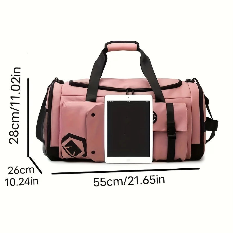 2025 New Large Capacity Travel Duffel Bag, Separate Shoe Storage Compartment, Dry Wet Separation Sports Gym Bag with Zipper 여행가방