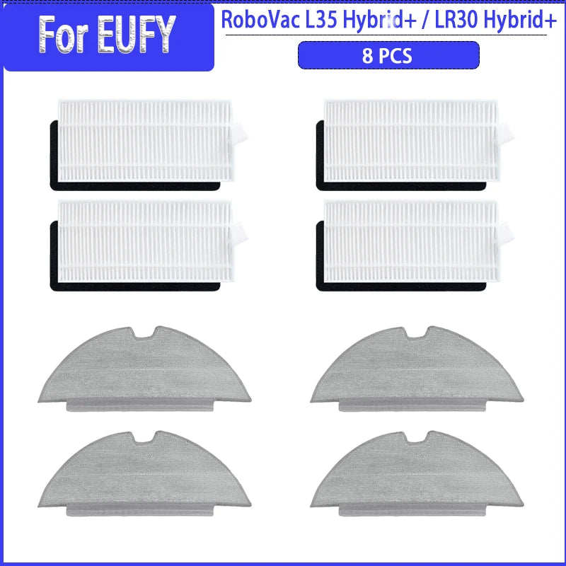 For RoboVac EUFY L35 Hybrid+ / LR30 Hybrid+ HEPA Filter Mop Cloths Dust Bags Spare Parts Accessories Replacement