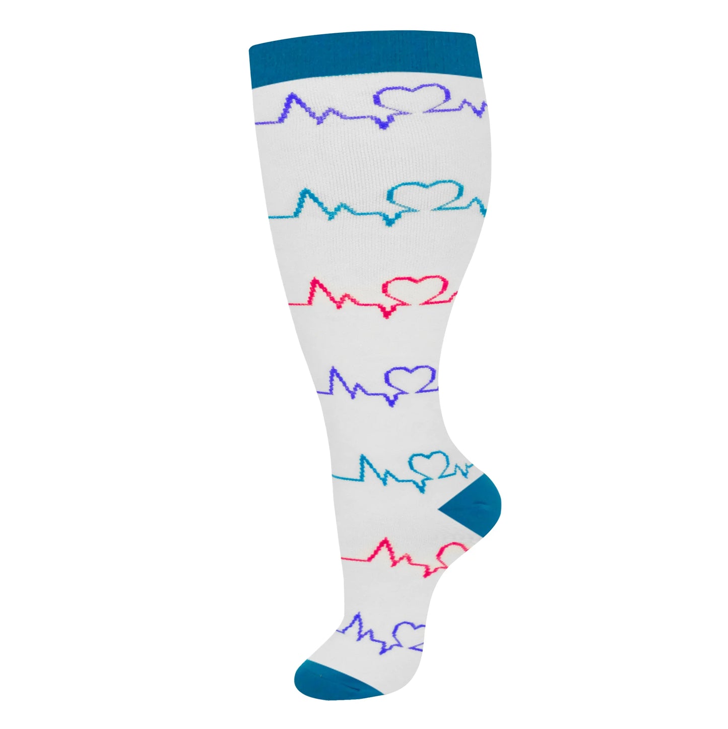 Plus Size Compression Socks for Women Men 20-30 MmHg Wide Calf Extra Large Knee High Flight Sock for Circulation Support 2XL-4XL