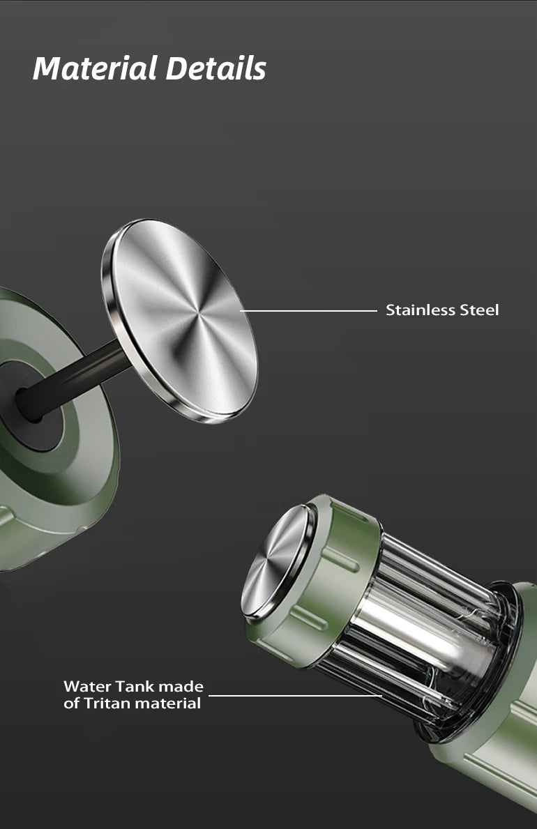 HiBREW 2 in 1 Portable Coffee Machine Hot/Cold Water Manual Espresso Maker For Capsule & Ground Hand Press Brewer H4D