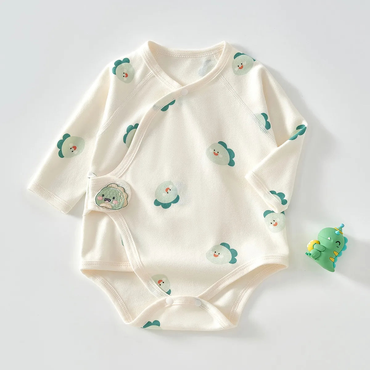 Ircomll 2 pcs Spring and Autumn Newborn Bodysuit Cotton Long Seeve Clothes Infant Clothing Pajamas Overalls for Girls&Boys 0-6M