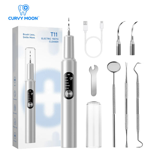Electric Ultrasonic Dental Scaler 5 Smart Modes T11 Dental Tarter Calculus Cleaning Plaque Tooth Stains Remover Teeth Whitening