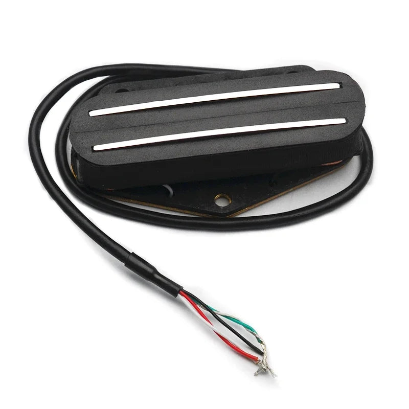 Black with Silver Dual Rail Dual Coil Magnetic Bridge Pickup Humbucker for TL Electric Guitar
