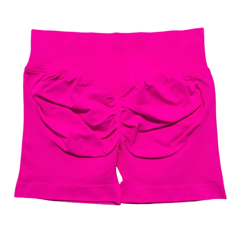 Women's High Waist Yoga Workout Shorts | Seamless Stretchy Fitness Sweatpants for Gym & Running