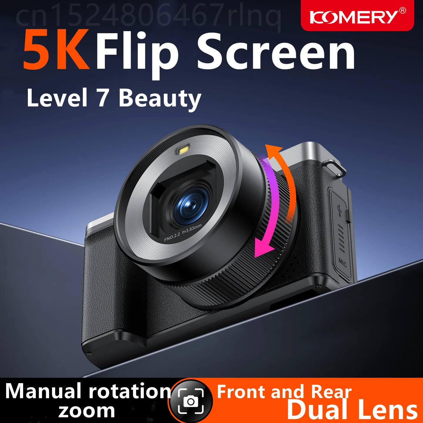 5K Digital Camera Auto Focus 80MP Vlogging Camera for YouTube and Anti-Shake Video Camera with Flash Dual Lens Selfile Camcorder