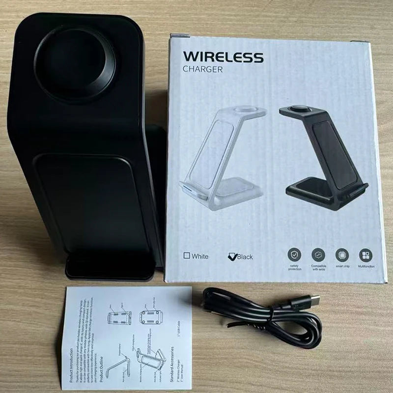 Multifunction Universal 3in1 Wireless Charger Magnetic Wireless Charger Stand Portable Station for iPhone Series for Airpods