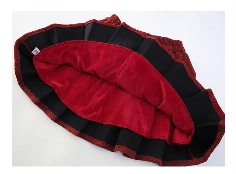 design winter teen girl clothes set beaded round neck jacket+Pleated skirt 2pcs Christma junior children outfit kids suit 4-14