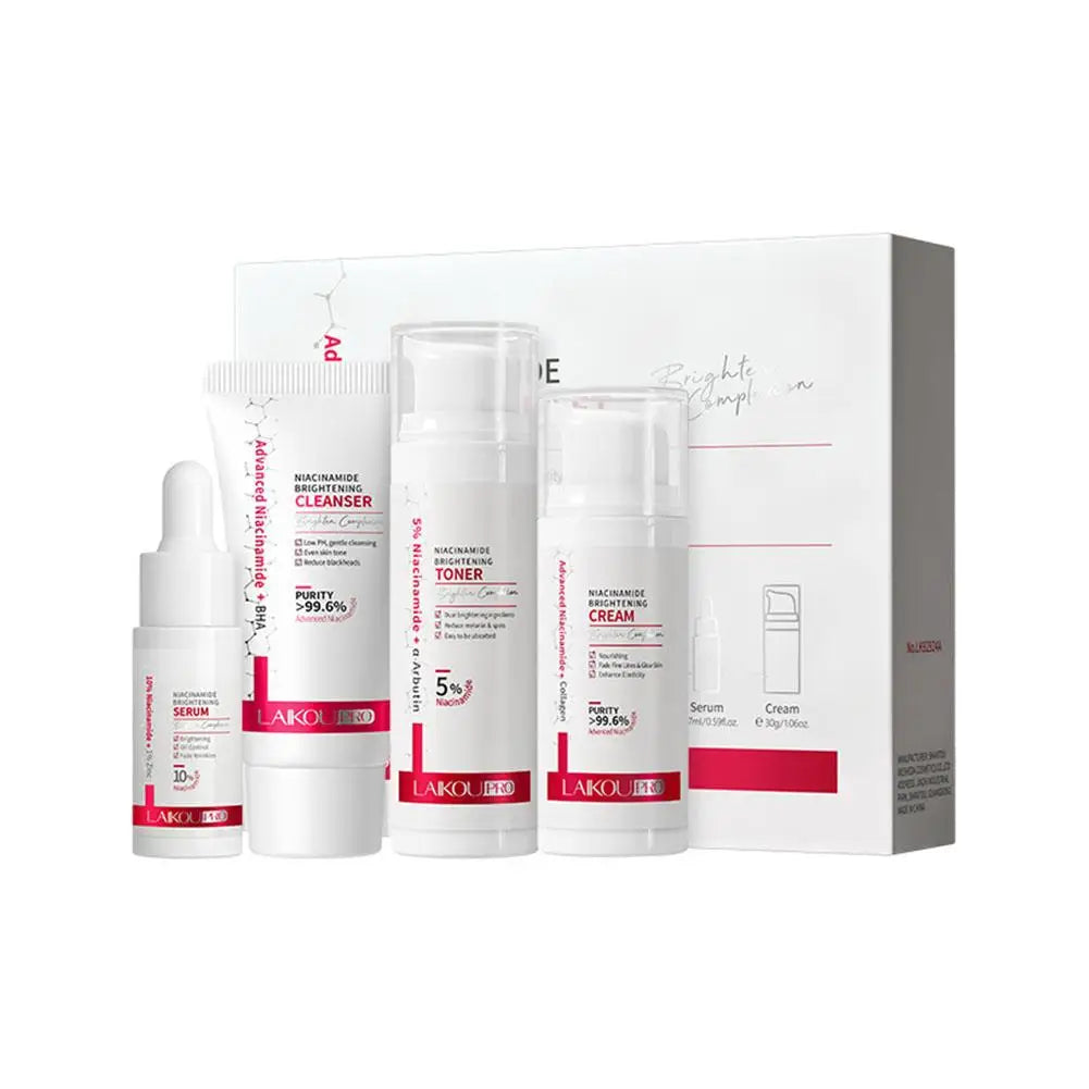 LAIKOU Sakura Skin Care Set Facial Cleanser Eye Creams Face Cream Serum Lotion Toner Moisturizing Face Care Kit