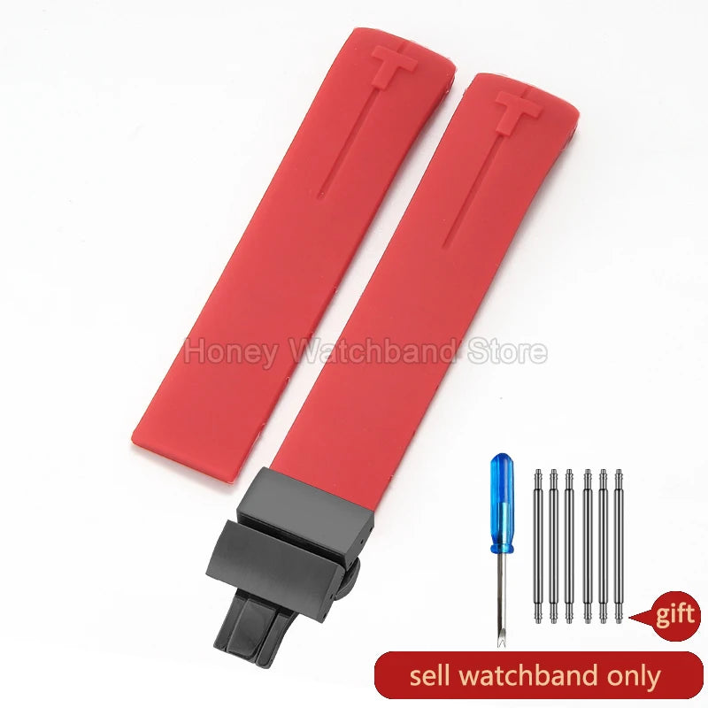 Flexible Comfortable Silicone Bracelet for Tissot T-Touch Blue Orange T013 T047 T121 Watchband Special Interface Sweat Resistant