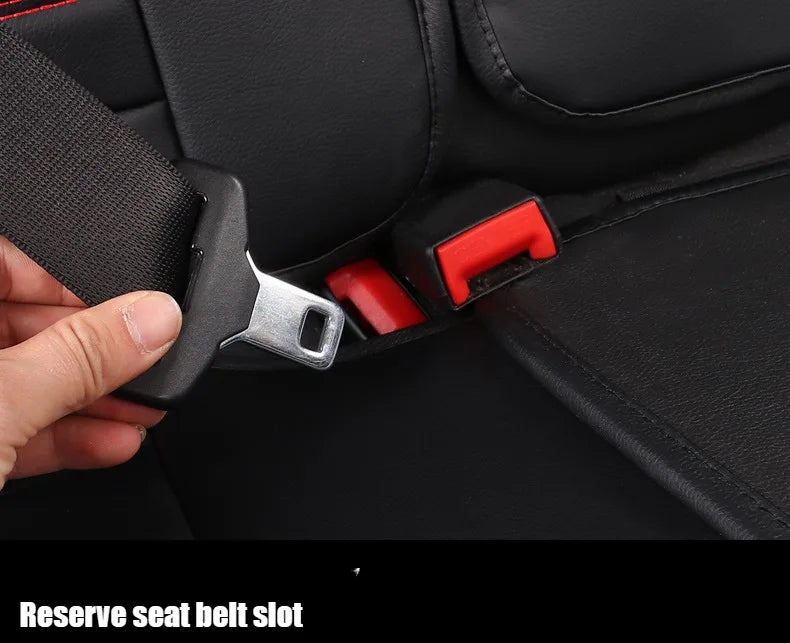 5- Seater Full Seat Universal Car Seat Cover, Breathable and Waterproof Faux Leather Automotive Seat Covers for Cars SUV Sedan