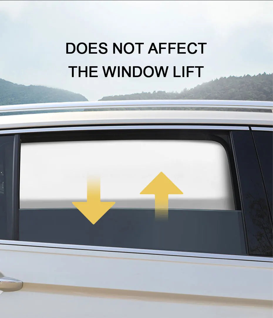SEAMETAL Magnet Car Side Window Curtain 2Pcs Car Sun Shade Privacy Curtains Front/Rear Window UV Blocking Summer Sunshade Cover