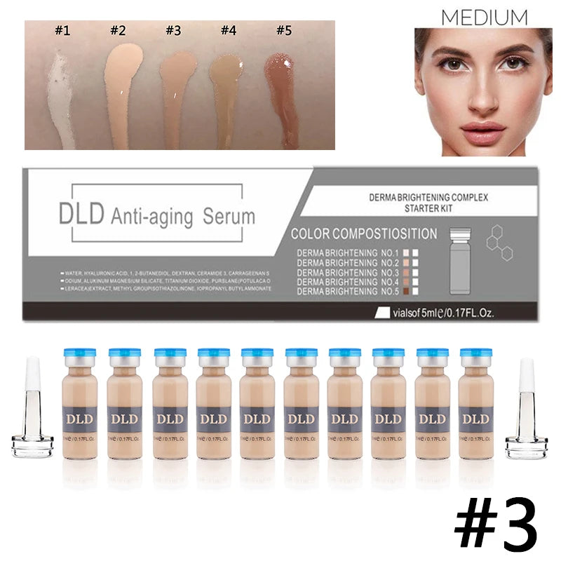 10 vials Korean 5ml BB Cream Glow Beginner Starter Kit Facial Moisturising Sunscreen Essence Foundation Cream Skin Care