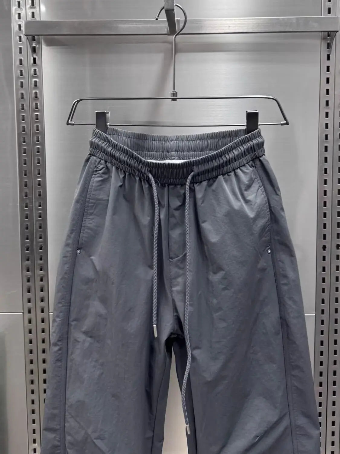 2025 New Trendy Brand Loose Wide Leg Pants Summer Casual Pants Men's Puff Handsome Work Pants Versatile Straight Leg Sports Pant