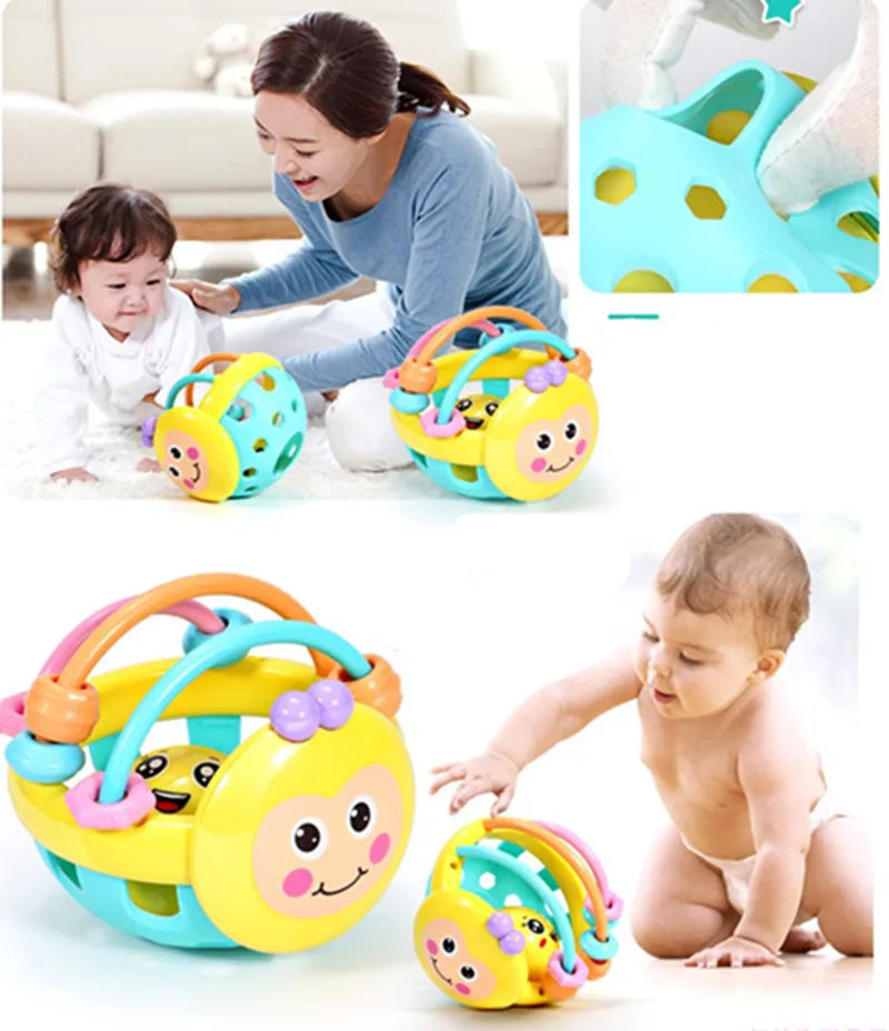 Baby Soft Teething Toys Newborn Early Educational Sensory Teether Rattle Touch Hand Grasping Ball Develop Infant Ball Game Toy