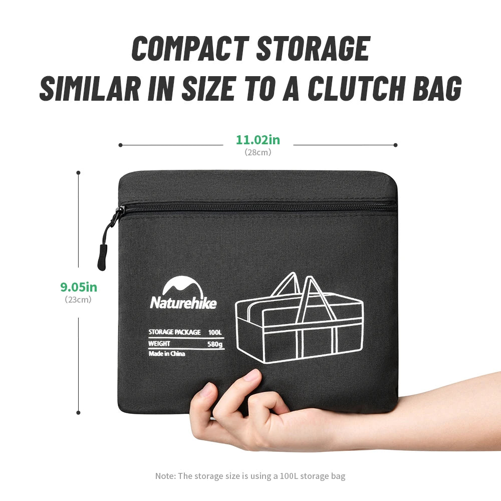 Naturehike Folding Large Capacity Storage Bags 45L 100L Carry Bag Camping Accessories Travel Bag for Family Outdoor Activities