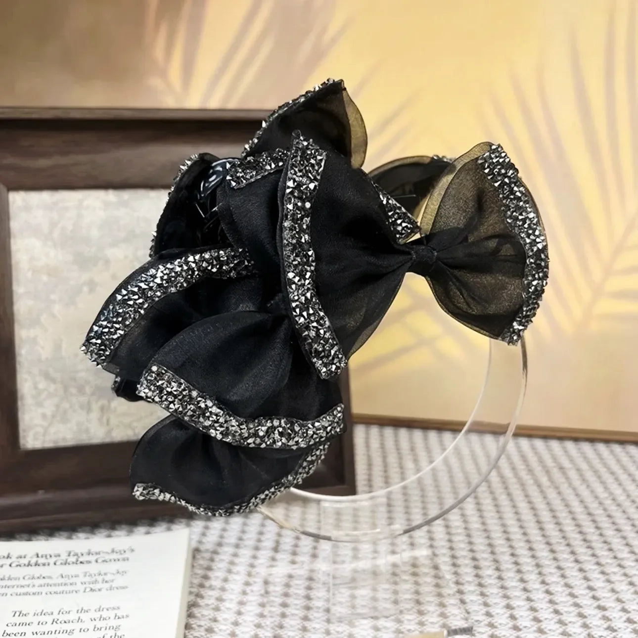 Female Exquisite Accessories New Headwear Sweet Bowknot Decorate Hair Claws Spring Fall Shark Hair Clip Women Party Hairpins