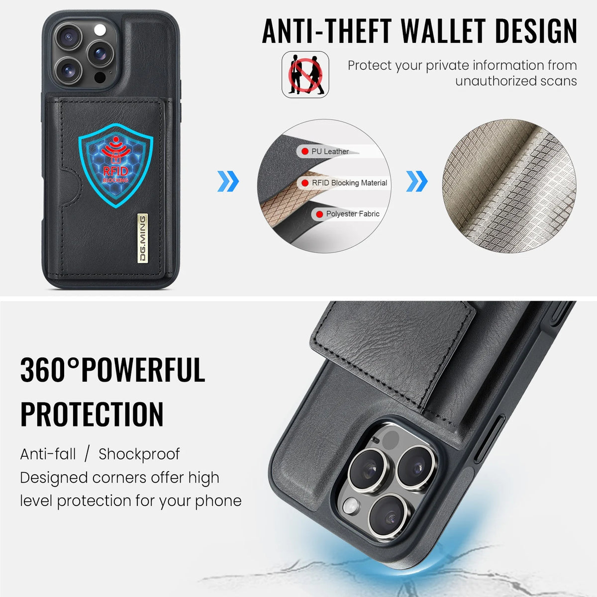Magnetic Leather Wallet Card Phone Case For iPhone 17E 17 Air 16E 16 Pro Max 15 Plus 14 13 12 11 Flip Wireless Charging Cover