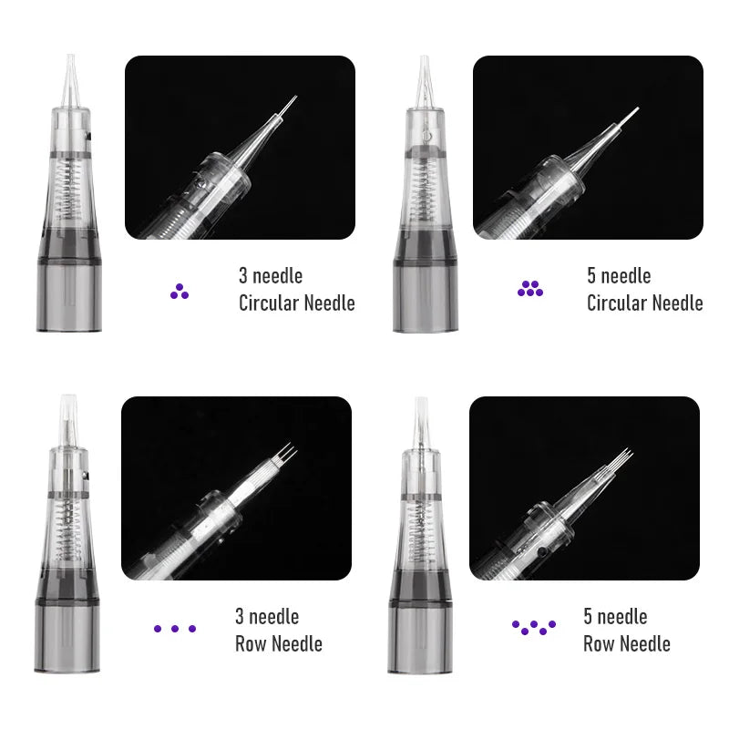 20PC Tattoo Needles Microblading Cartridge  Disposable Safety Sterilized For Micropigmentation Eyebrow Tattoo Accessori