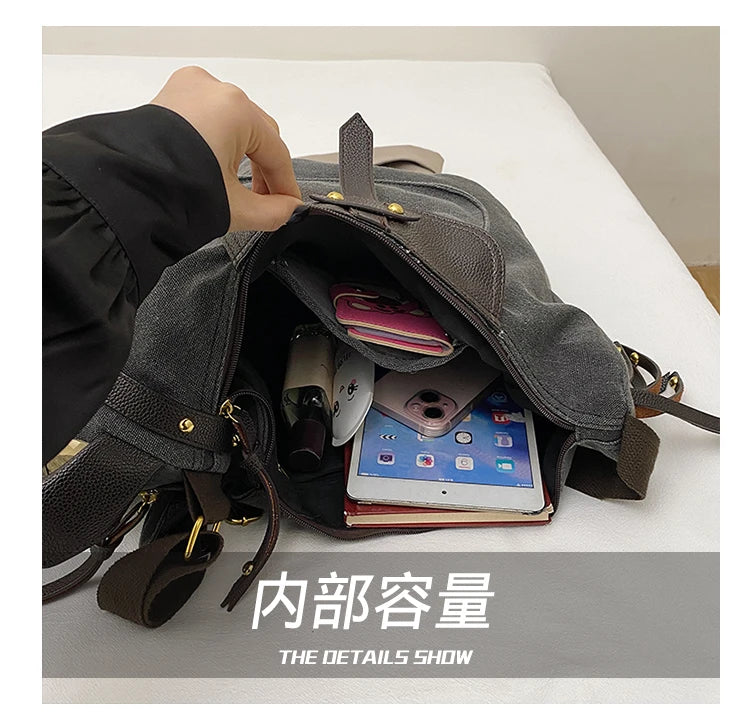 Sense of Luxury Personality Super Cool Crossbody Bags for Women Hot Trendy 2026 New Style Fashionable Canvas Pony Shoulder Bags