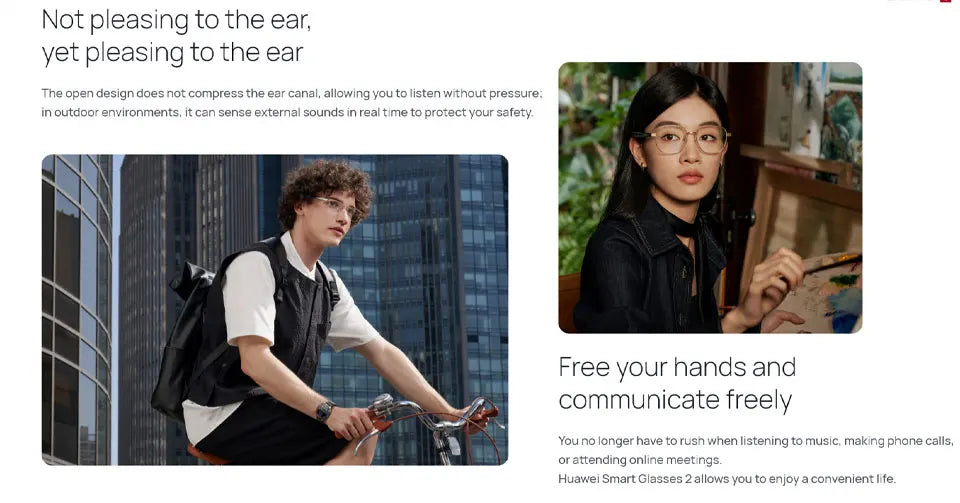 Huawei Smart Glasses 2 All-weather intelligent broadcasting, 11 hours of continuous listening