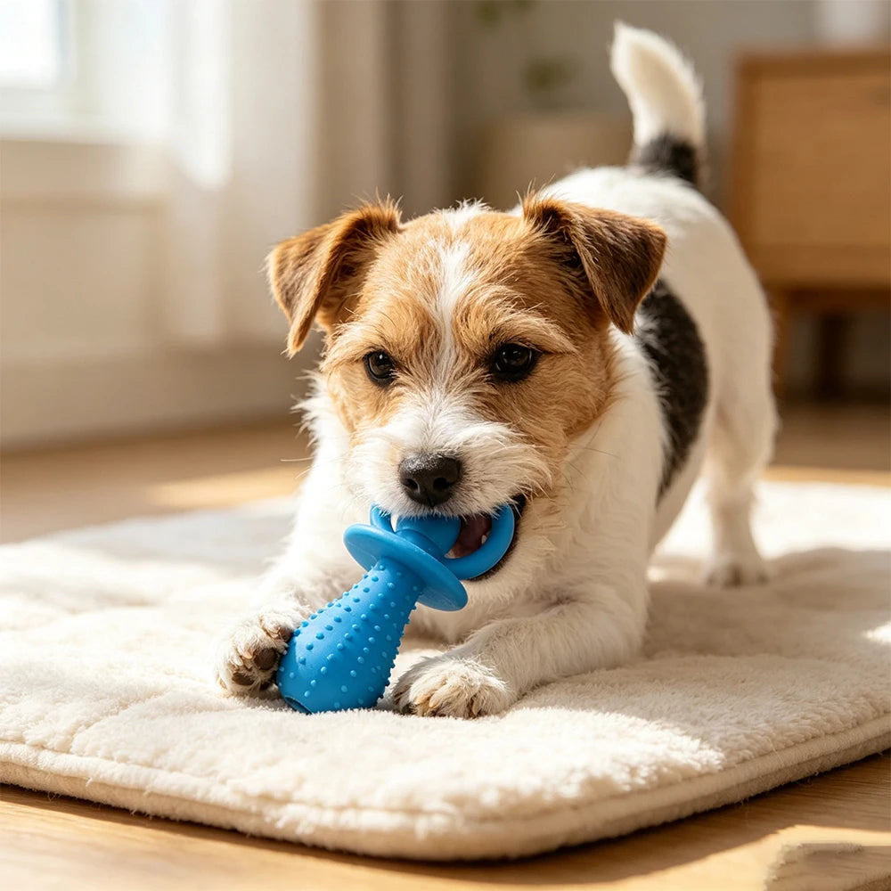Pet Rubber Pacifier Dog Toy Interactive Rubber Soother Pet Dog Cat Puppy Elasticity Teeth Dog Chew Toys Tooth Cleaning Toy