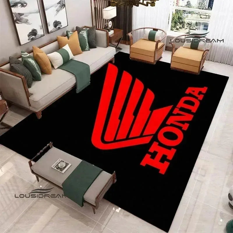 HRC HONDA Motorcycle Logo Printed Carpet Non-slip Carpet Carpets for Living Room Yoga Mat Outdoor Carpet Birthday Gift