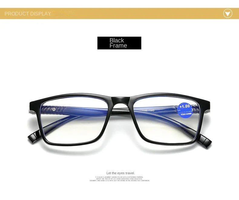 Intelligent Multifocal Progressive Reading Glasses for Men Women Near and Dual-use Automatic Adjustment Eyewear +100 +150 +400