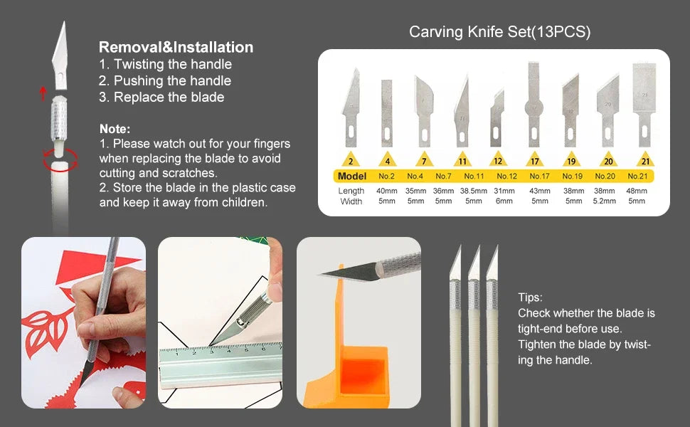 Creality 3D Printer Tool Kit Engraving Knife Carving Tool DIY 3D Printer Part 3D Model File Cutter Scraper Material Removal Tool