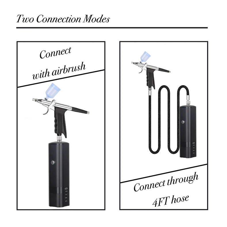 High Quality Cordless Mini Airbrush With Compressor Trigger Gun Cleaning Kit Foundation Makeup Oxygen Infusion Apparatus
