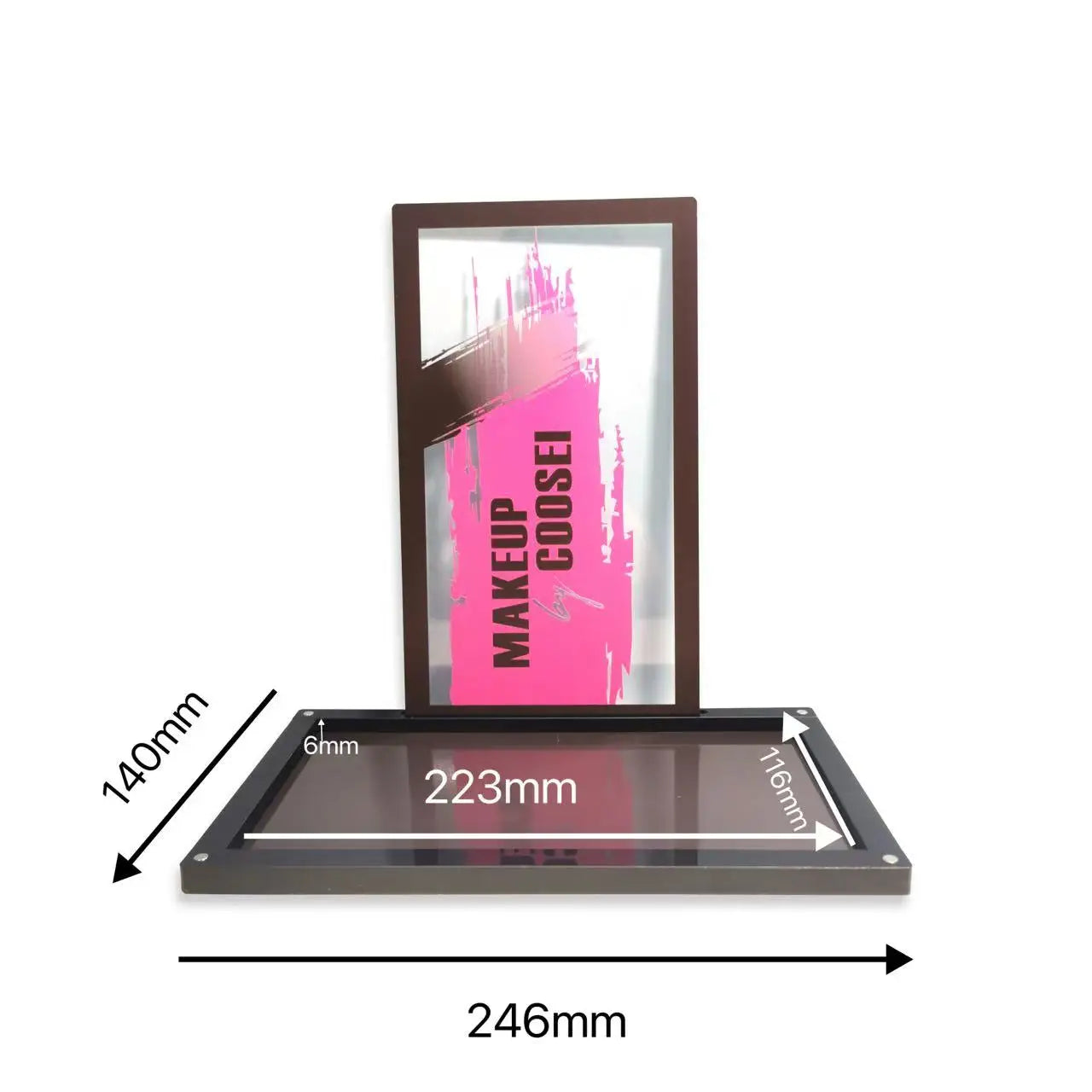 Clear lid  Acrylic 2 layers Stackable EMPTY Magnetic Eyeshadow Palette DIY Your Large Makeup Plalette