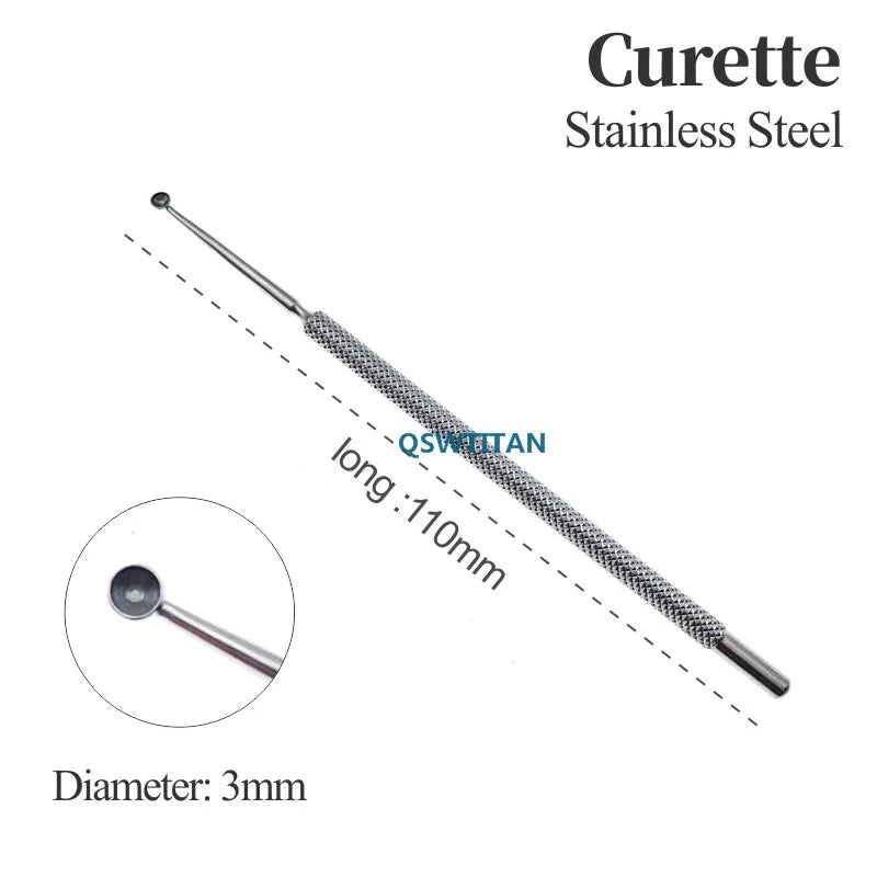 Spatula Chalazion Curette Titanium/Stainless Steel Micro Ophthalmic Surgical Instrument