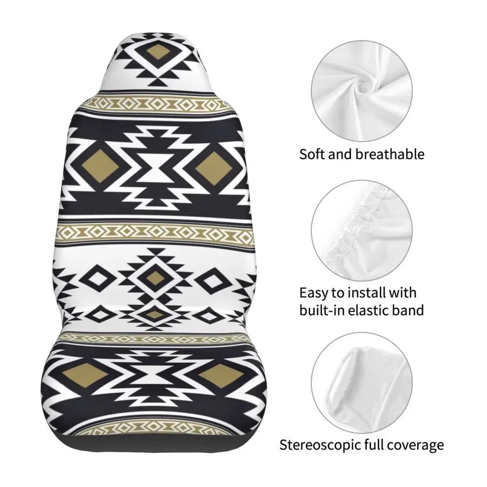 Antique African Textile Print Universal Car Seat Cover Protector Interior Accessories Women Seat Cushion/Cover Seat Protector