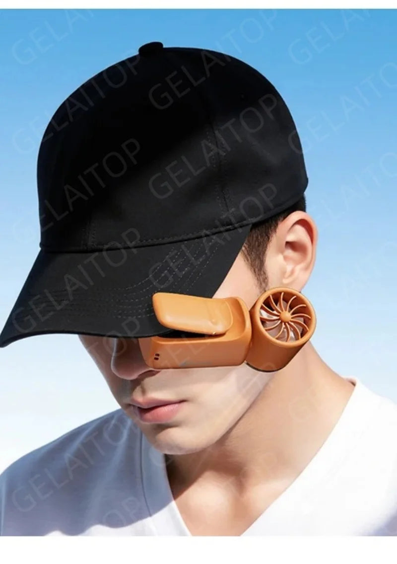 New Mini Fan Handheld Small Portable Fan Cooling Turbo 5 Speeds 3000mAh LED Display 180° Rotatable Clip Type-C Rechargeable Fans
