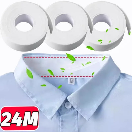 Disposable Self-Adhesive Collar Sticker Women Absorbent Anti-dirt T-shirt Collar Stickers Protector Neck Liner Pads Accessories