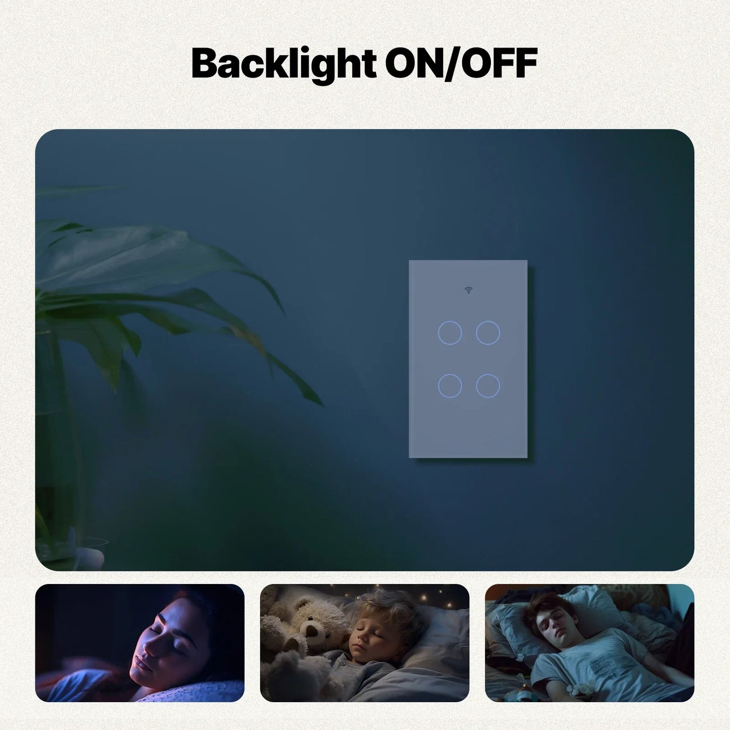 Matter Smart Switch Matter Light Switch Wifi Wall Switch Neutral Wire/No Neutral Wire 1/2/3/4 Gang US Touch Wall Light