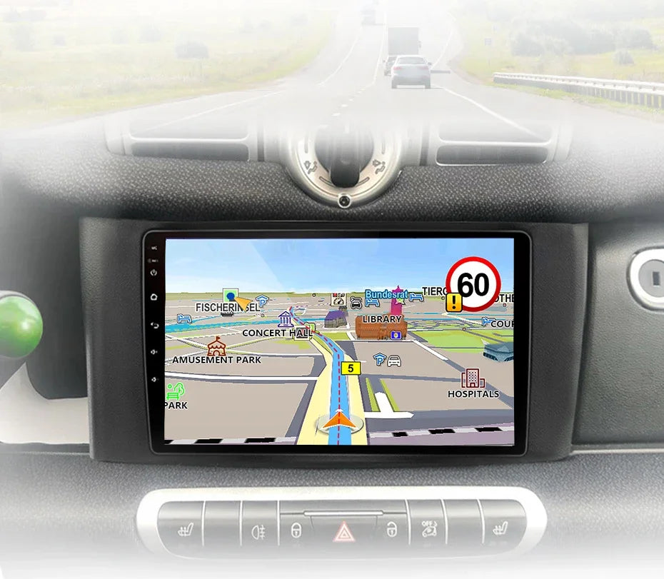 Junsun Wireless CarPlay Android Auto Radio For Smart Fortwo 451 2005 - 2015 Car Intelligent Systems RDS BT DSP 2 din autoradio