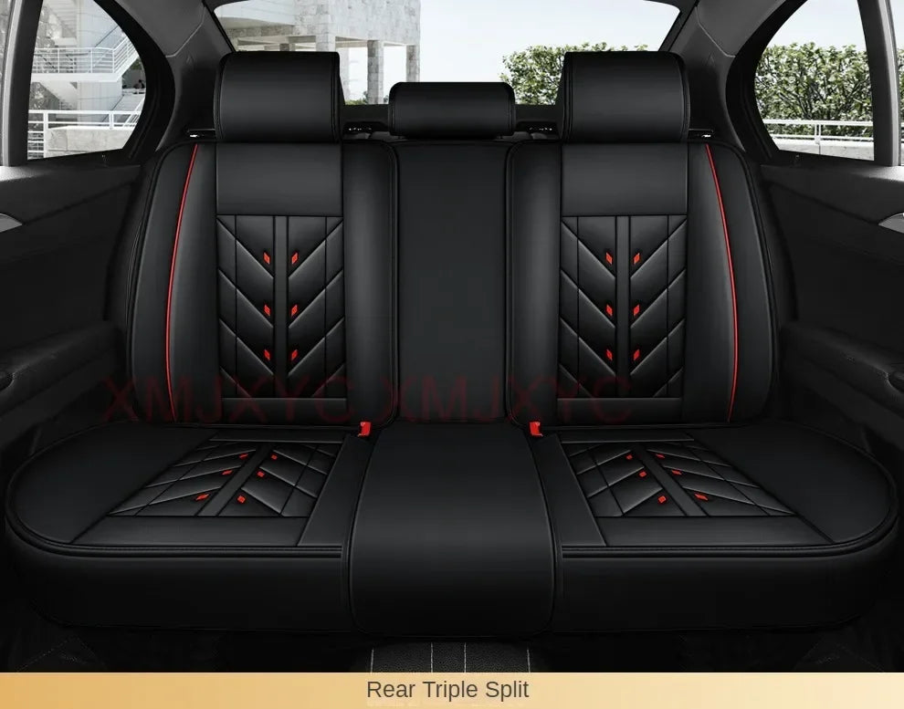 Universal Style Full Coverage Car Seat Cover for Ford Focus Mk4 Audi A6 4F W211 Skoda Kodiaq Clio 4 Car Accessories Pu Leather