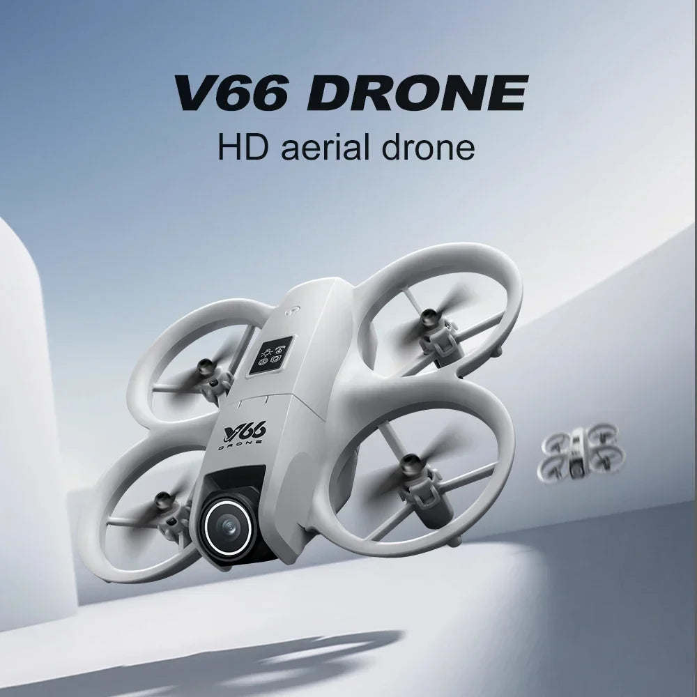 New V66 Mini RC Aerial Photography Drone Professional Wide Angle HD Camera Foldable Obstacle Avoidance Helicopter High Altitude