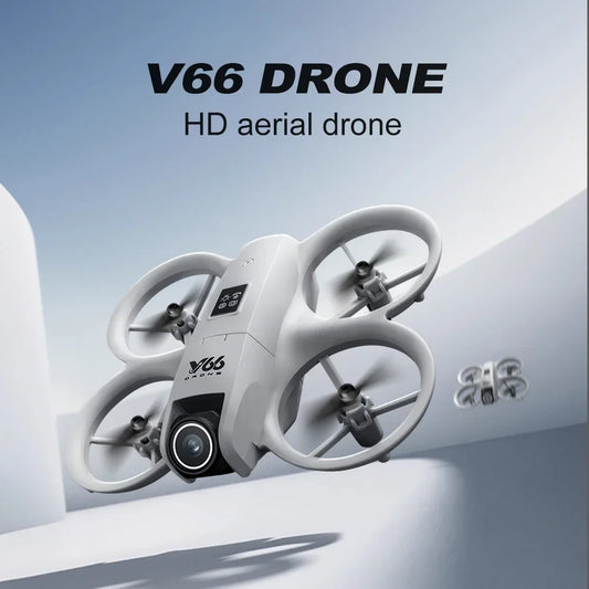 New V66 Mini RC Aerial Photography Drone Professional Wide Angle HD Camera Foldable Obstacle Avoidance Helicopter High Altitude