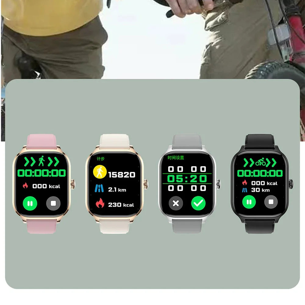 NEW 2.01'' Smartwatch Fitness Tracker Clock Sports Smartband Blood Pressure Monitor Smart Watches for Men Women IOS Android 2026