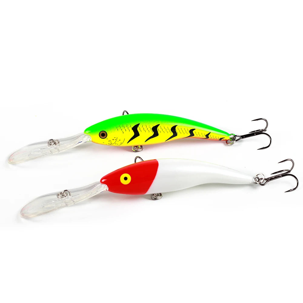 FM33 Deep Tail Dancer Hard Bait 75mm 10g  90mm 14.3g 105mm 23g Deep Diving Minnow Lure Wobbler Bass Pike