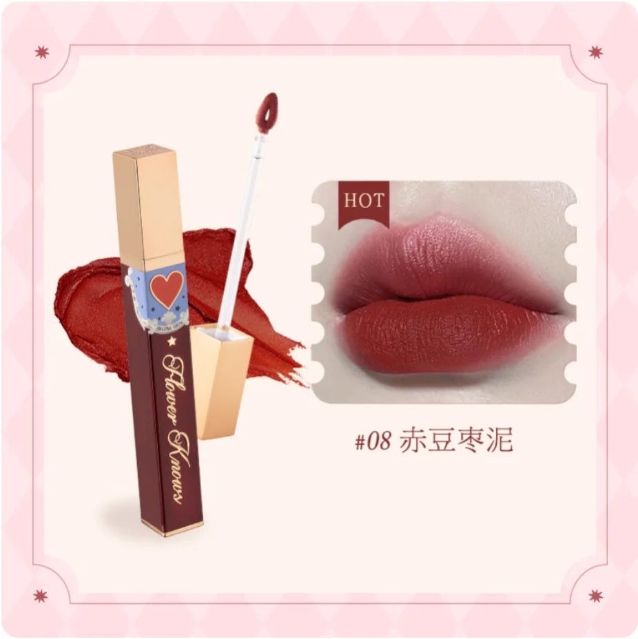 Flower Knows Lipstick And Lip Cream Moisturizing Non-sticky Glossy mirror surface Hydrating Long-lasting